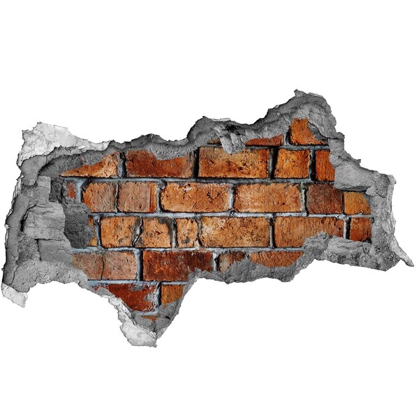 Hole in the wall decal A ruined brick wall