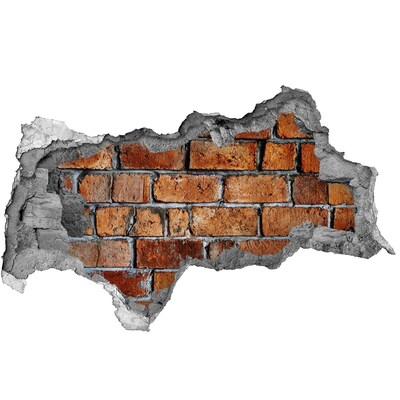 Hole in the wall decal A ruined brick wall