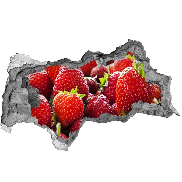 Hole wall sticker Strawberry field