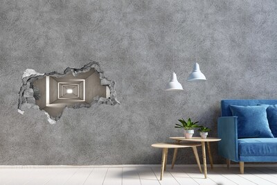 Hole in the wall sticker Empty concrete corridor