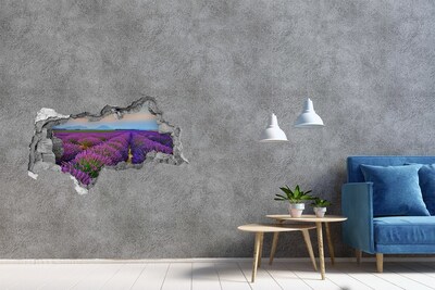Hole in the wall sticker Lavender fields in the sun