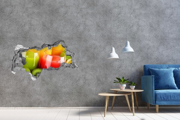 Hole wall sticker Refreshing cocktails in the tropics