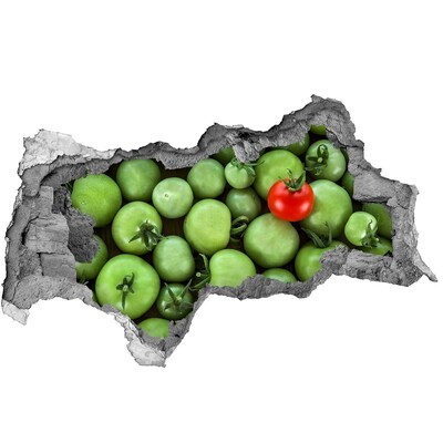 Hole wall sticker Fruit in concrete