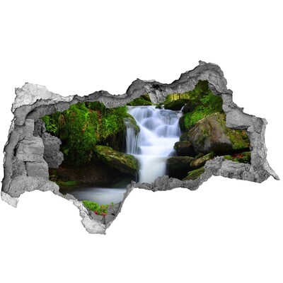 Hole in the wall decal Waterfall in the forest