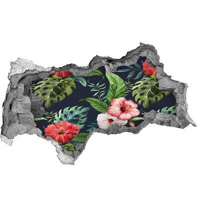 Hole in the wall decal Hole-in-the-wall tropical garden