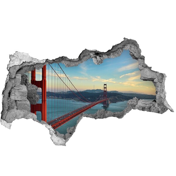 Hole in the wall sticker Golden Gate Bridge in San Francisco