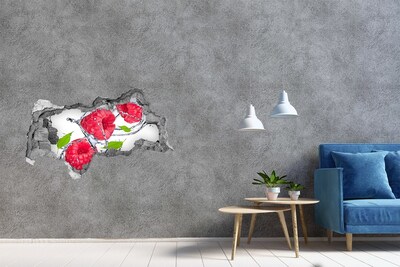 Hole in the wall sticker Raspberry Waterfall