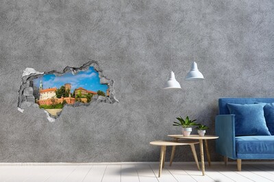 Hole in the wall sticker Castle on the hill