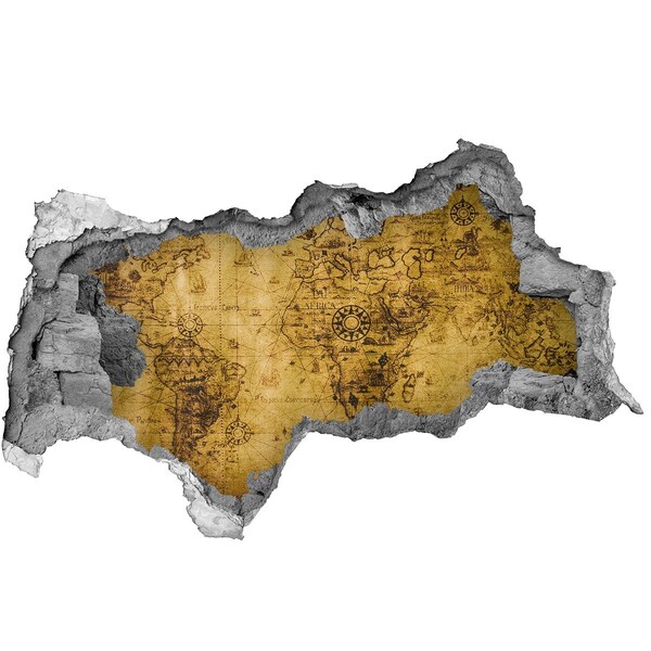 Hole in the wall decal Ancient map of Africa