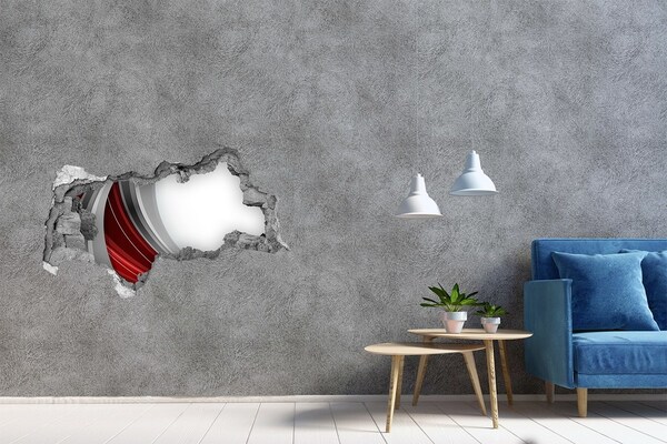 Hole in the wall sticker A damaged wall with a depth effect