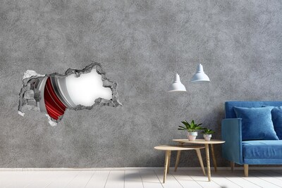 Hole in the wall sticker A damaged wall with a depth effect