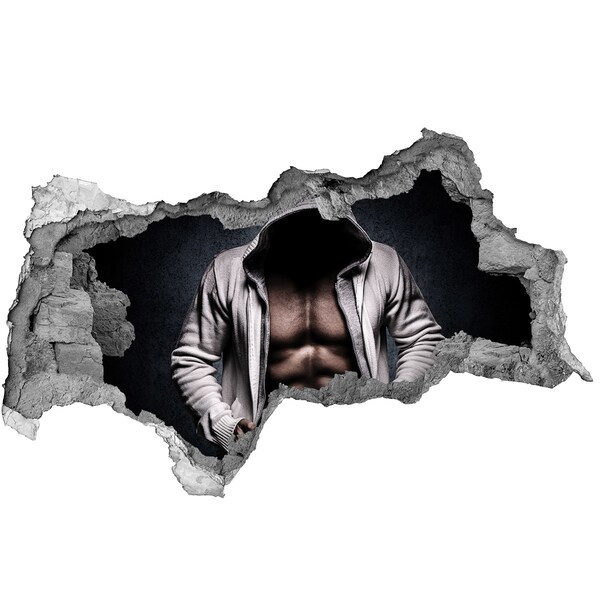 Hole wall sticker Intense workout in urban style