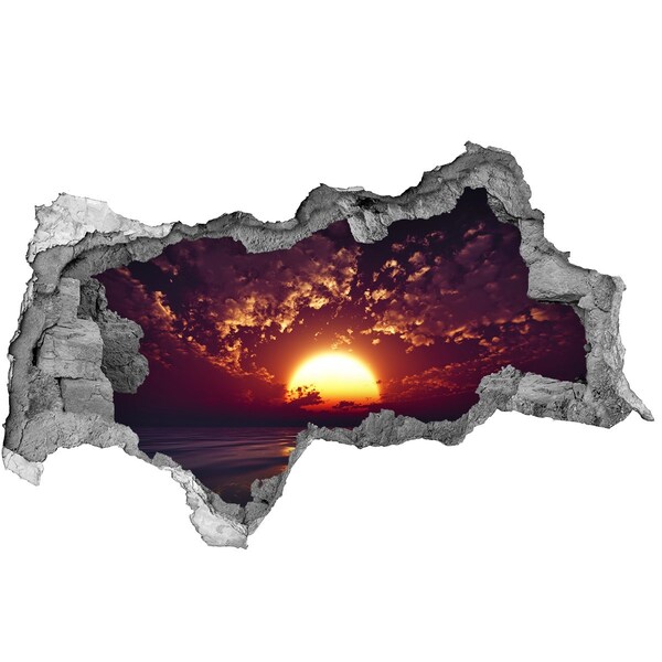Hole in the wall sticker Sunset over the sea