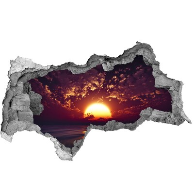 Hole in the wall sticker Sunset over the sea