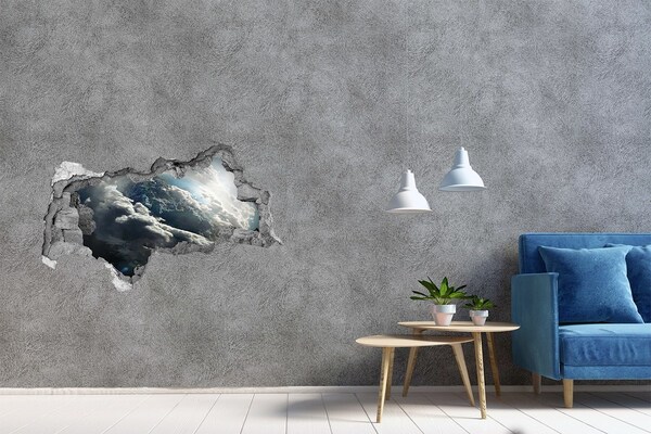 Hole wall sticker View from space