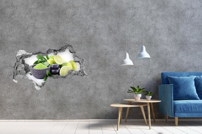 Hole in the wall sticker Fresh citrus and herbs