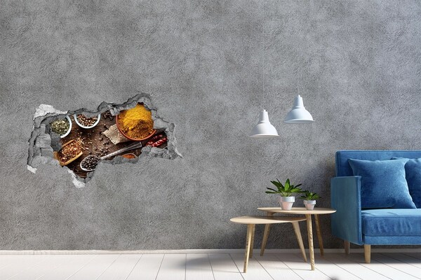 Hole in the wall decal Kitchen spices