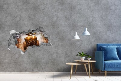 Hole in the wall decal Rally quad in action