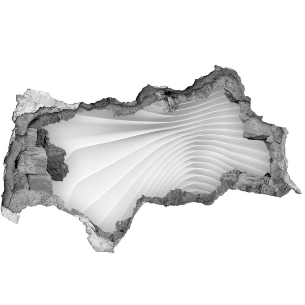 Hole in the wall decal Broken wall with a mirror effect