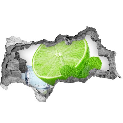 Hole wall sticker Fresh lime with mint