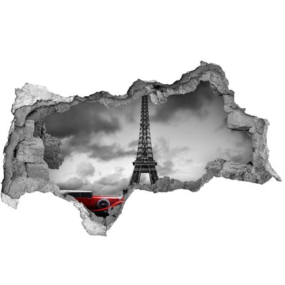 Hole wall sticker The Eiffel Tower in Paris