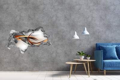 Hole in the wall decal Abstract color leak