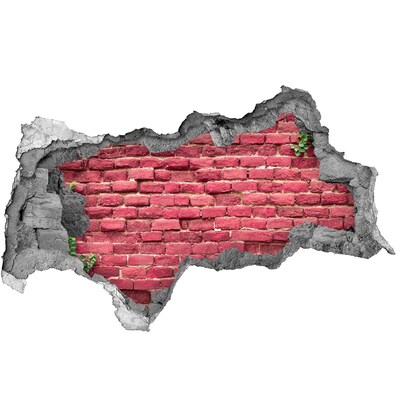 Hole in the wall decal Red brick in the wall