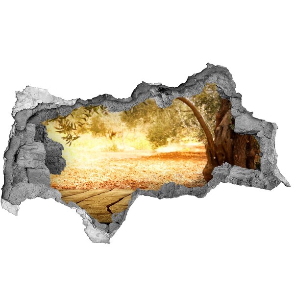 Hole wall sticker Garden in the sunshine