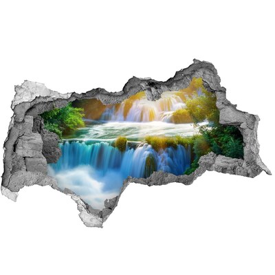 Hole wall sticker Waterfalls in the sunshine