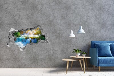 Hole wall sticker Waterfalls in the sunshine