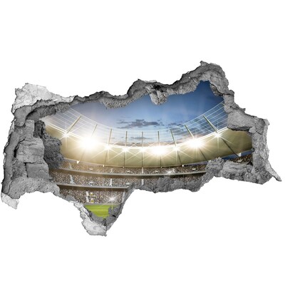 Hole wall sticker The stadium in action