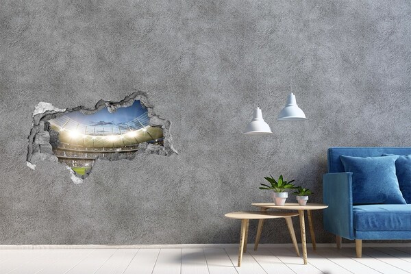 Hole wall sticker The stadium in action