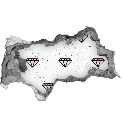 Hole in the wall decal Diamond wall
