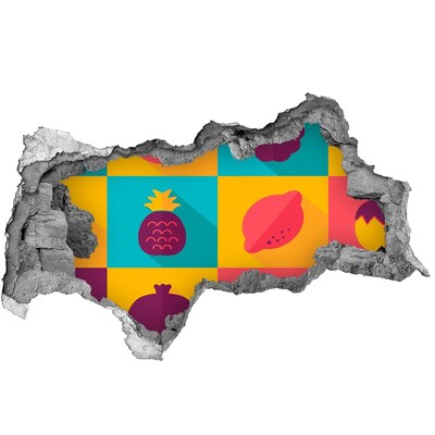 Hole wall sticker Fruit Mural in a Hole in the Wall