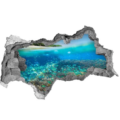 Hole in the wall sticker Underwater paradise
