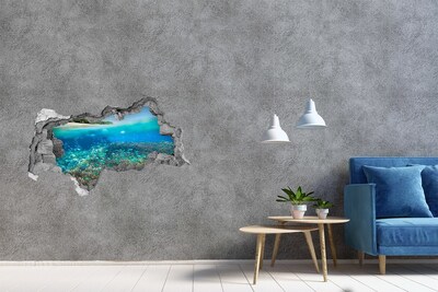 Hole in the wall sticker Underwater paradise