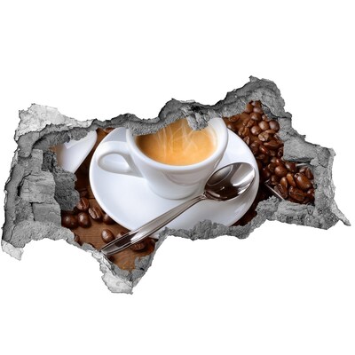 Hole wall sticker Industrial-style coffee