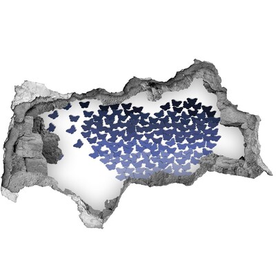 Hole in the wall decal Butterflies in the blue depths