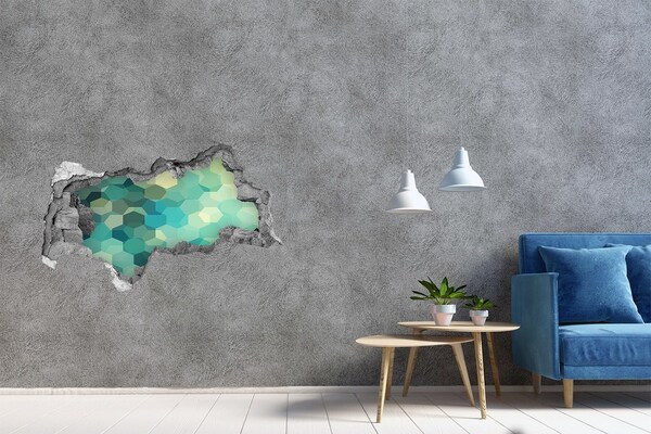 Hole in the wall decal Submerged ocean waters