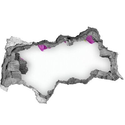 Hole in the wall decal Flower leak through the wall