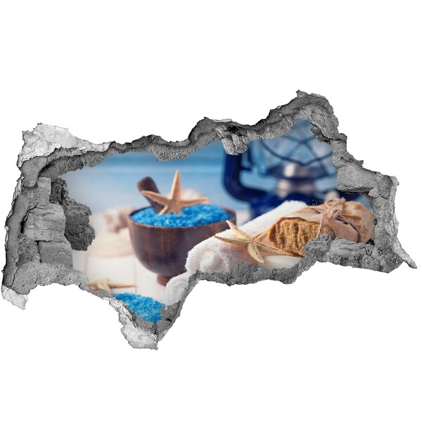 Hole in the wall sticker Relax at the seaside spa