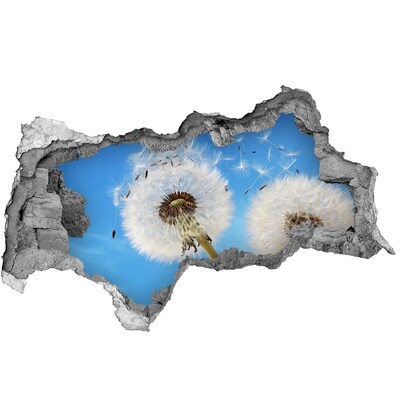 Hole wall sticker Dandelions in the blue sky