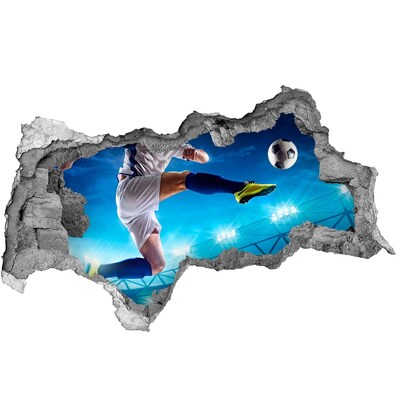 Hole wall sticker A masterful shot on the pitch