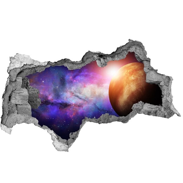 Hole in the wall sticker Space Adventure