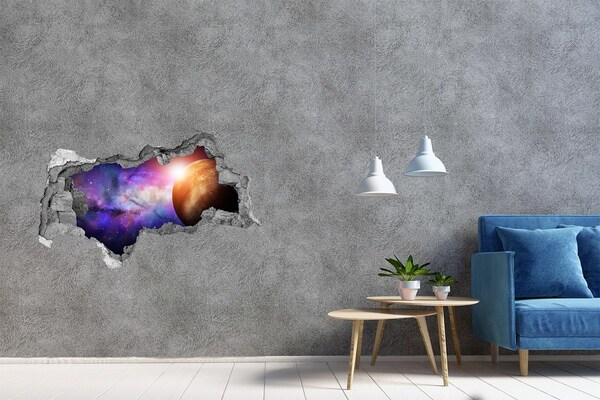 Hole in the wall sticker Space Adventure