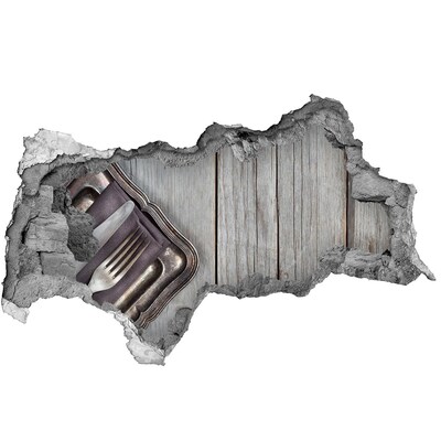 Hole wall sticker A charming dining room in a rustic style