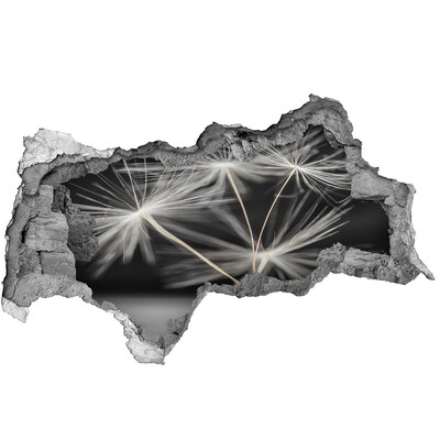 Hole in the wall sticker Dandelion flowers in concrete