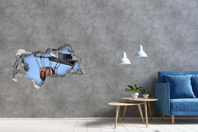 Hole in the wall decal Basketball shot in action