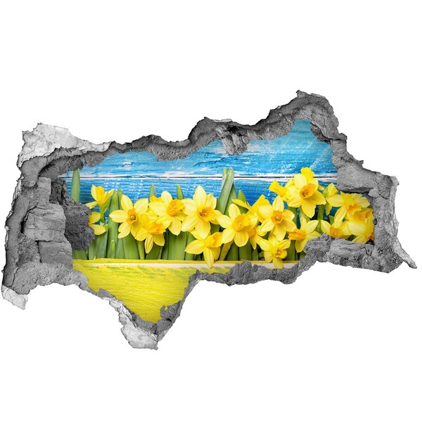 Hole wall sticker A flower paradise behind the wall