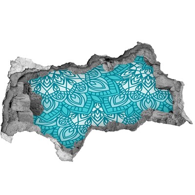 Hole in the wall decal Turquoise pattern